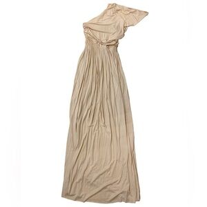 Rachel Pally Cream Long One Shoulder Maxi Dress - Size Small